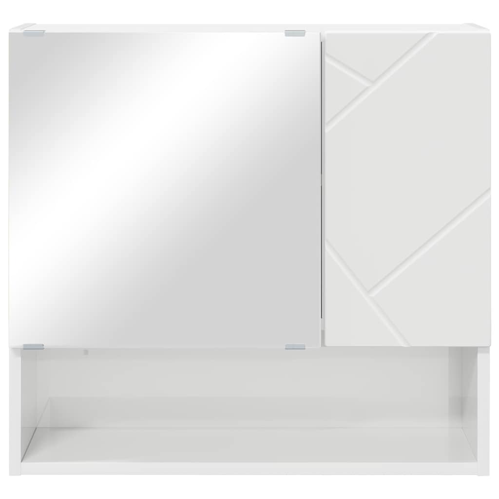Mobiletto per specchio Bianco Lucido 59 x 17 x 55 cm | homemem39