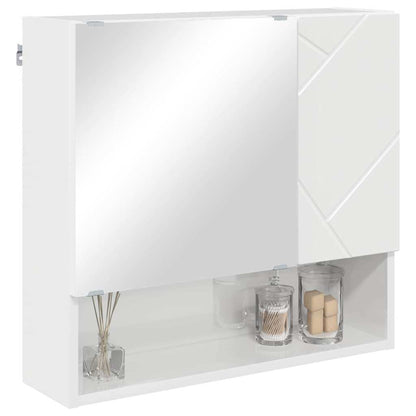 Mobiletto per specchio Bianco Lucido 59 x 17 x 55 cm | homemem39