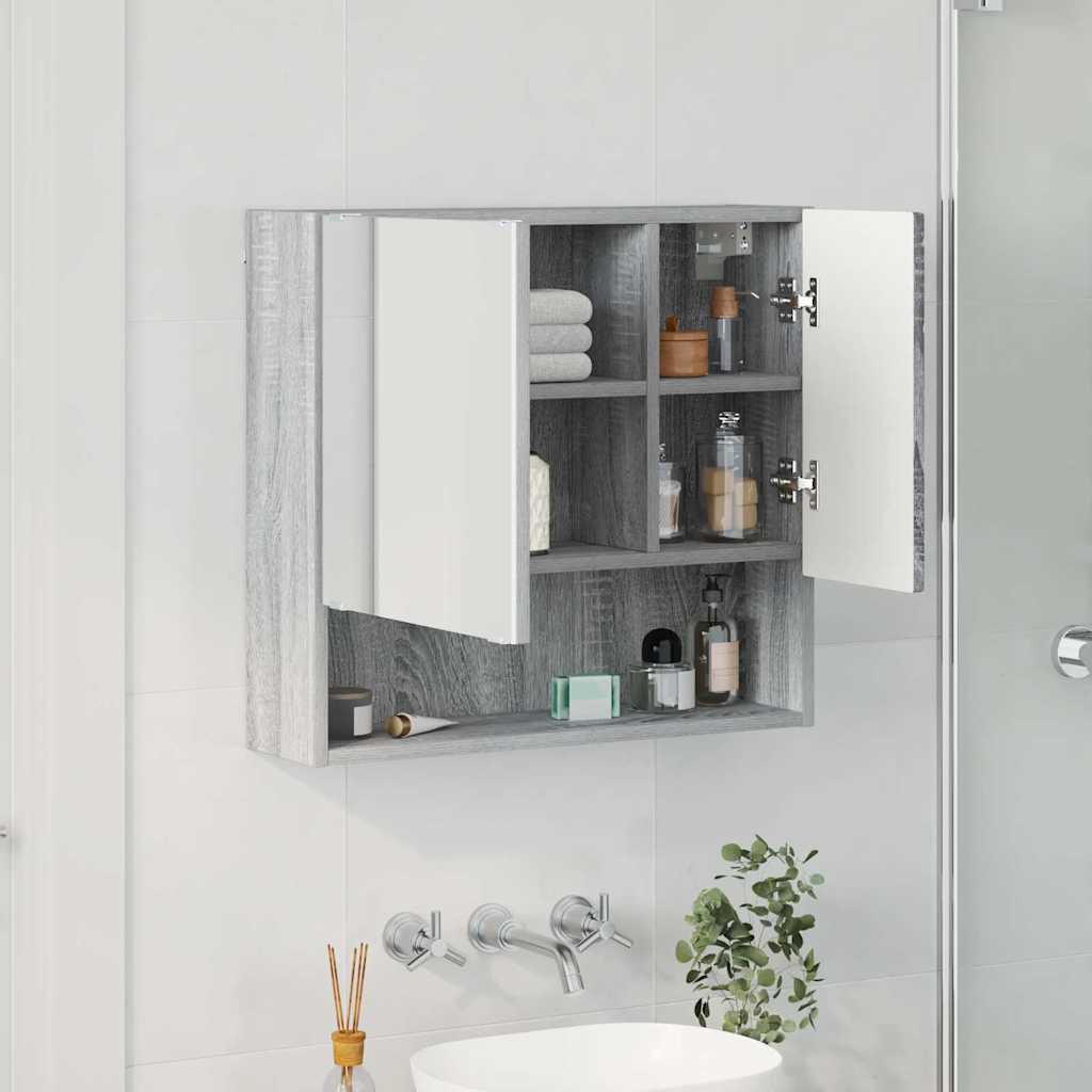 Mobiletto per specchio Grigio Sonoma 59 x 17 x 55 cm | homemem39