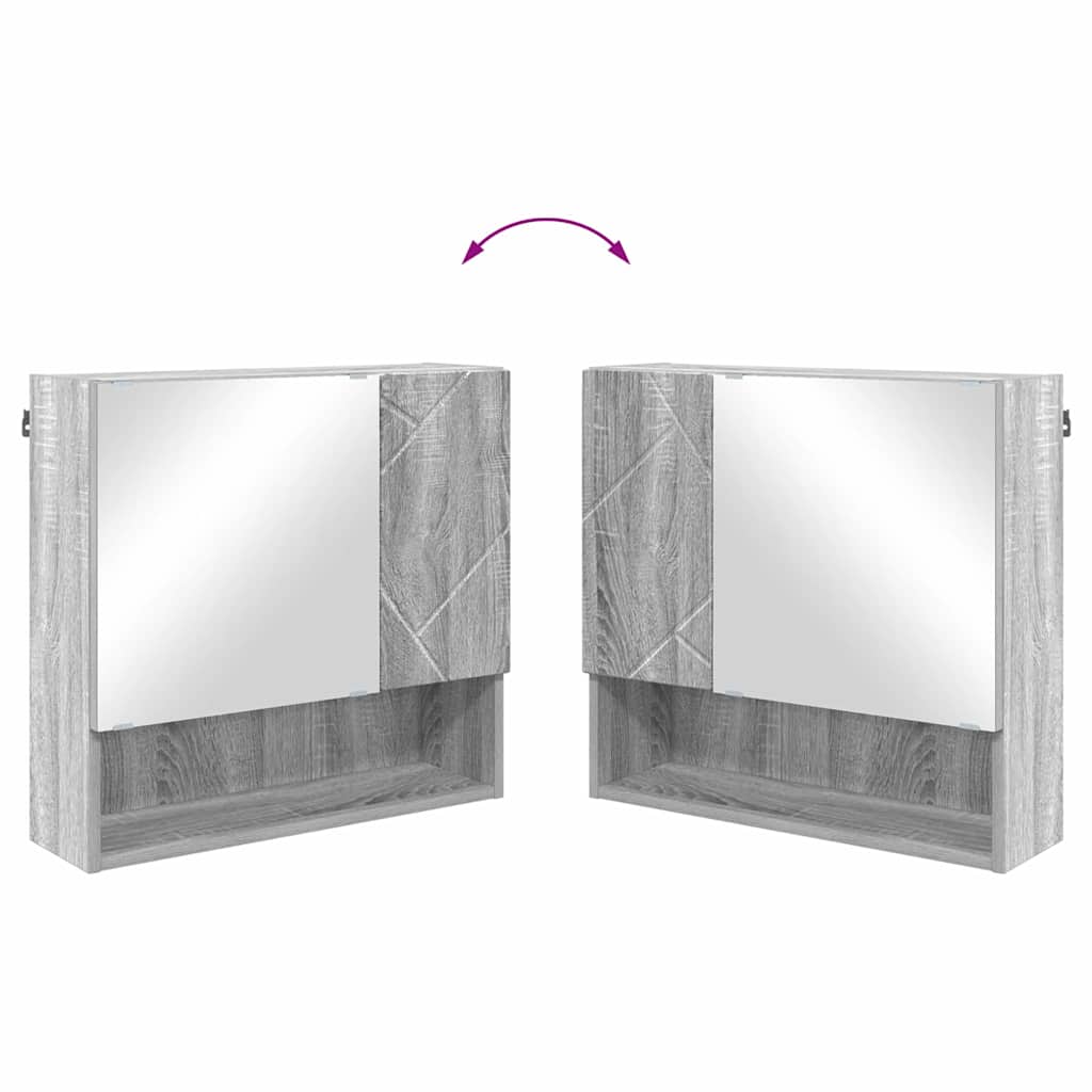 Mobiletto per specchio Grigio Sonoma 59 x 17 x 55 cm | homemem39