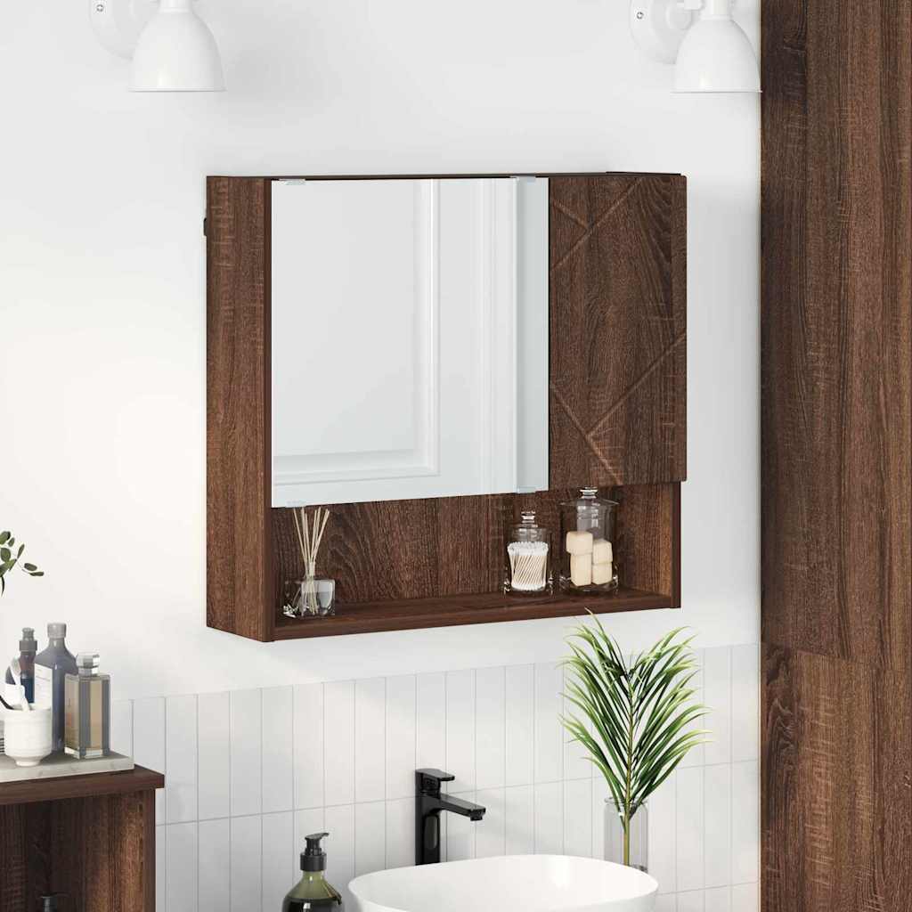 Mobiletto per specchio Rovere Marrone 59 x 17 x 55 cm | homemem39