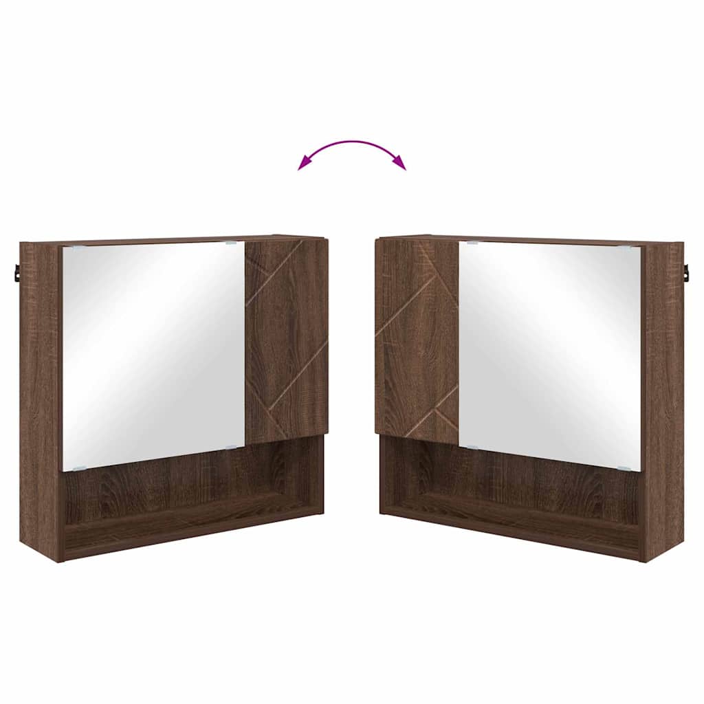 Mobiletto per specchio Rovere Marrone 59 x 17 x 55 cm | homemem39