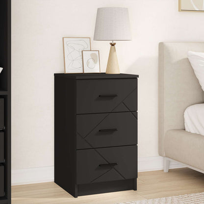 Armadio da Notte Nero 38 x 38 x 66 cm Legno multistrato | homemem39