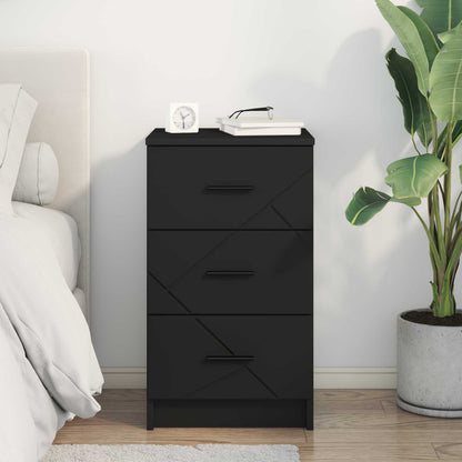 Armadio da Notte Nero 38 x 38 x 66 cm Legno multistrato | homemem39
