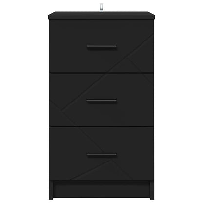Armadio da Notte Nero 38 x 38 x 66 cm Legno multistrato | homemem39
