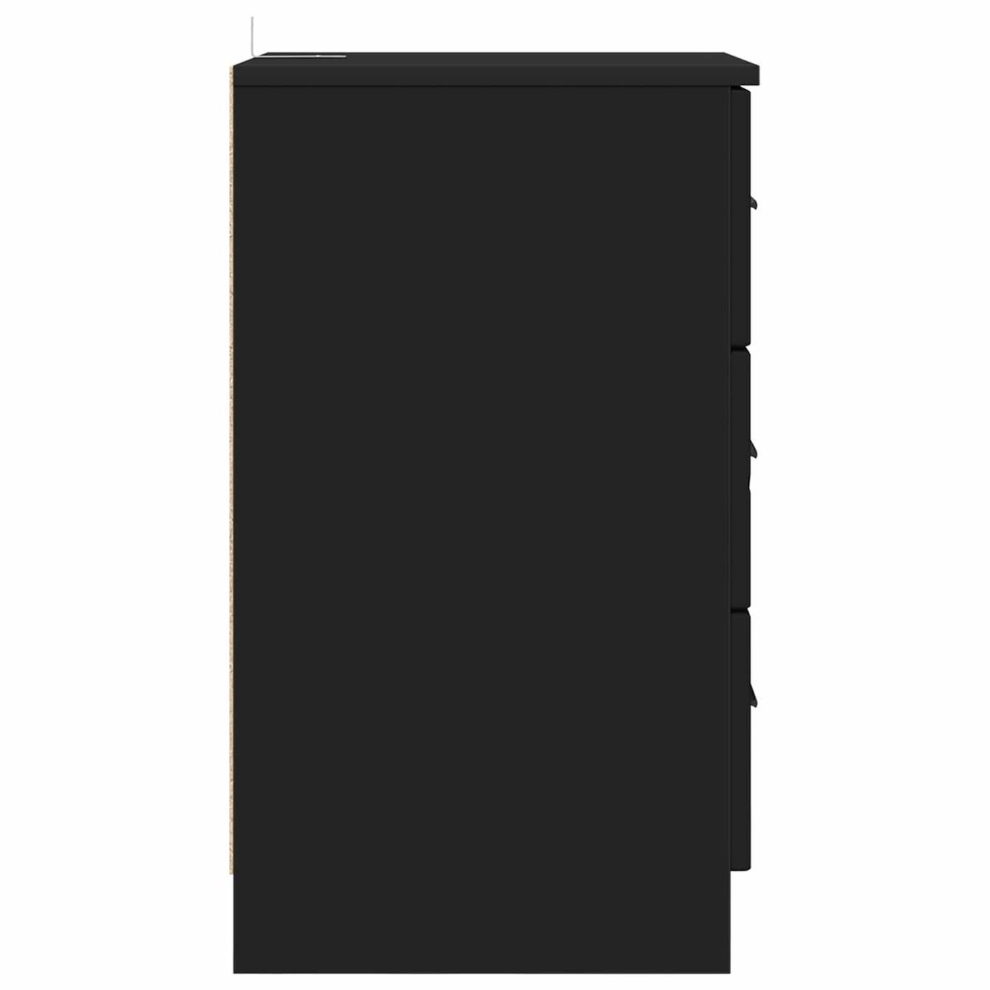 Armadio da Notte Nero 38 x 38 x 66 cm Legno multistrato | homemem39