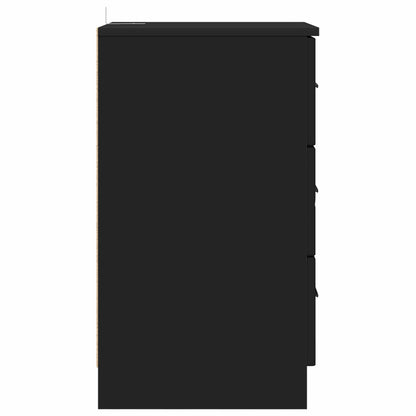 Armadio da Notte Nero 38 x 38 x 66 cm Legno multistrato | homemem39