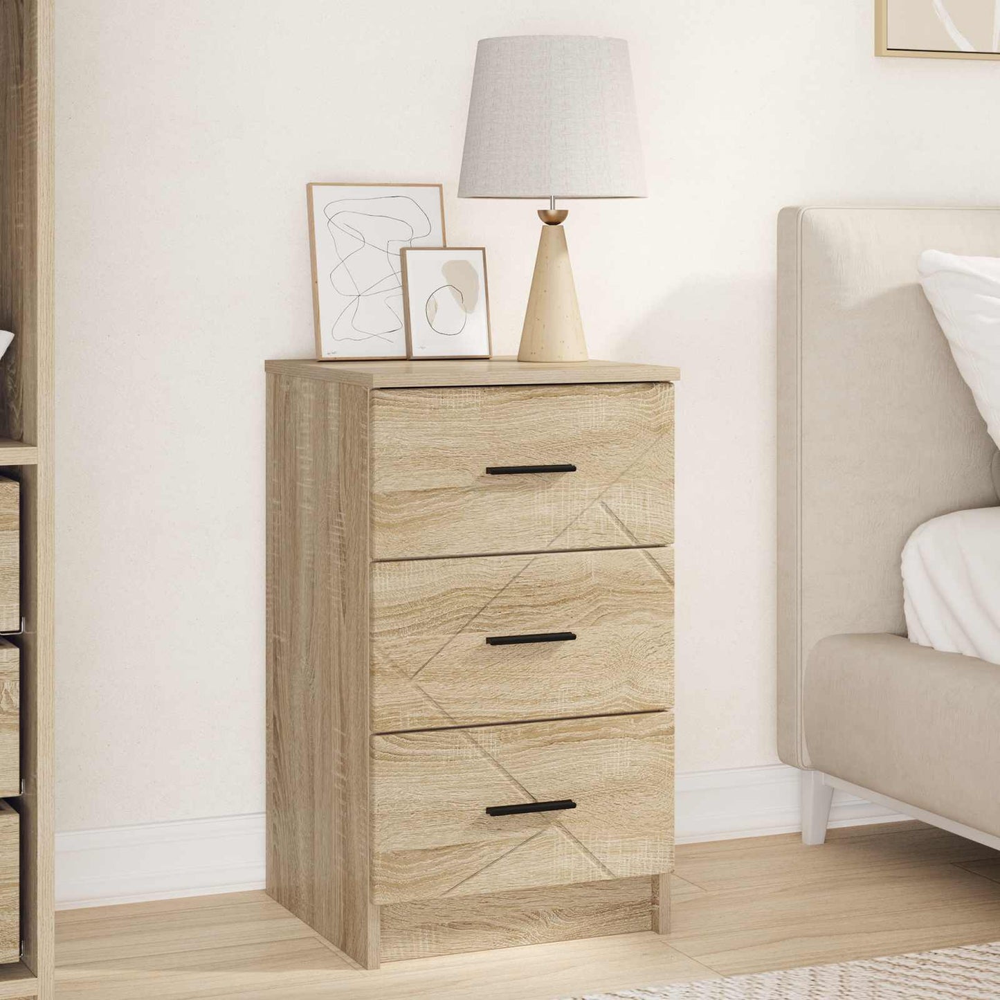 Armadio da Notte con cassetto rovere sonoma 38 x 38 x 66 cm | homemem39