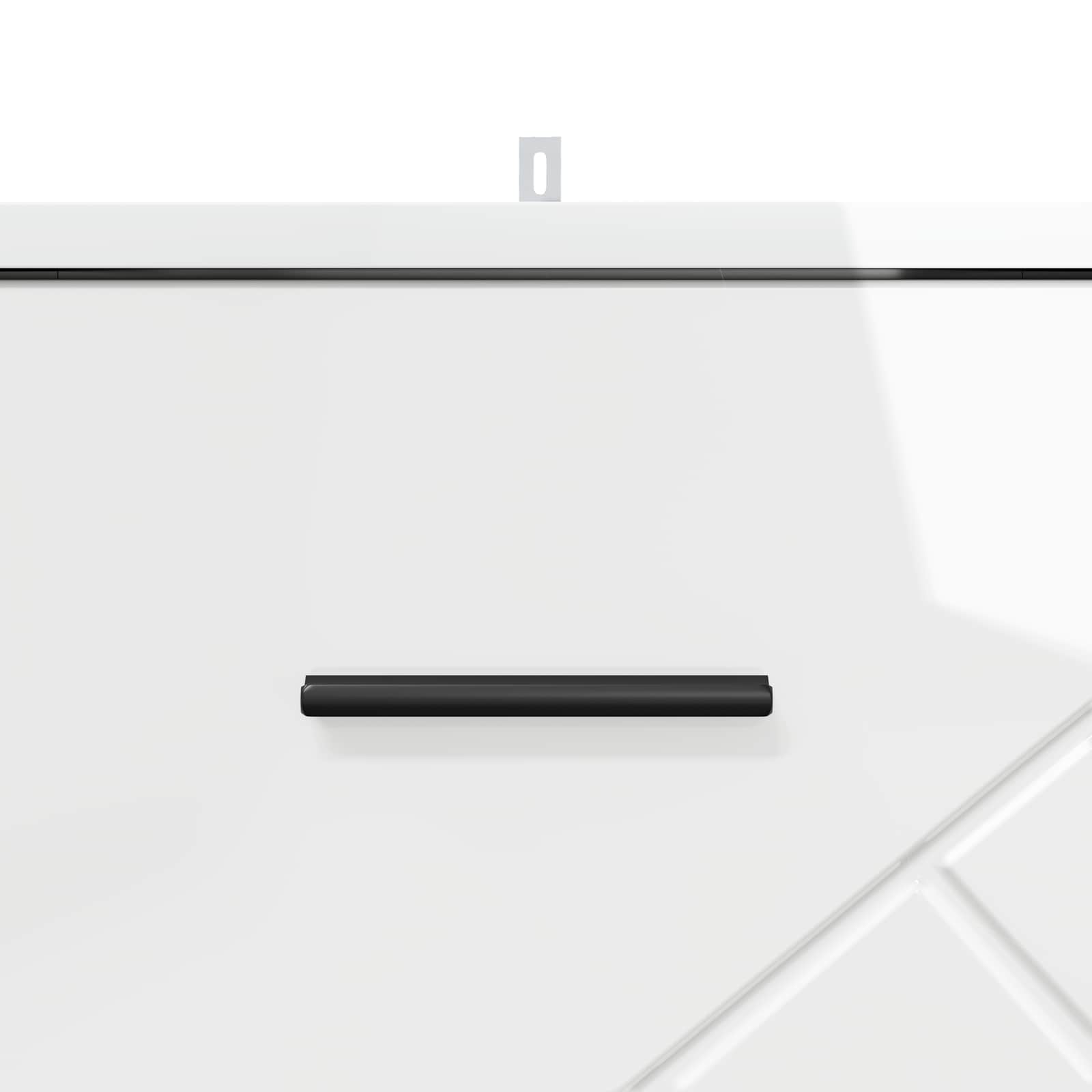 Armadio da Notte con cassetto Bianco lucido 38 x 38 x 66 cm | homemem39