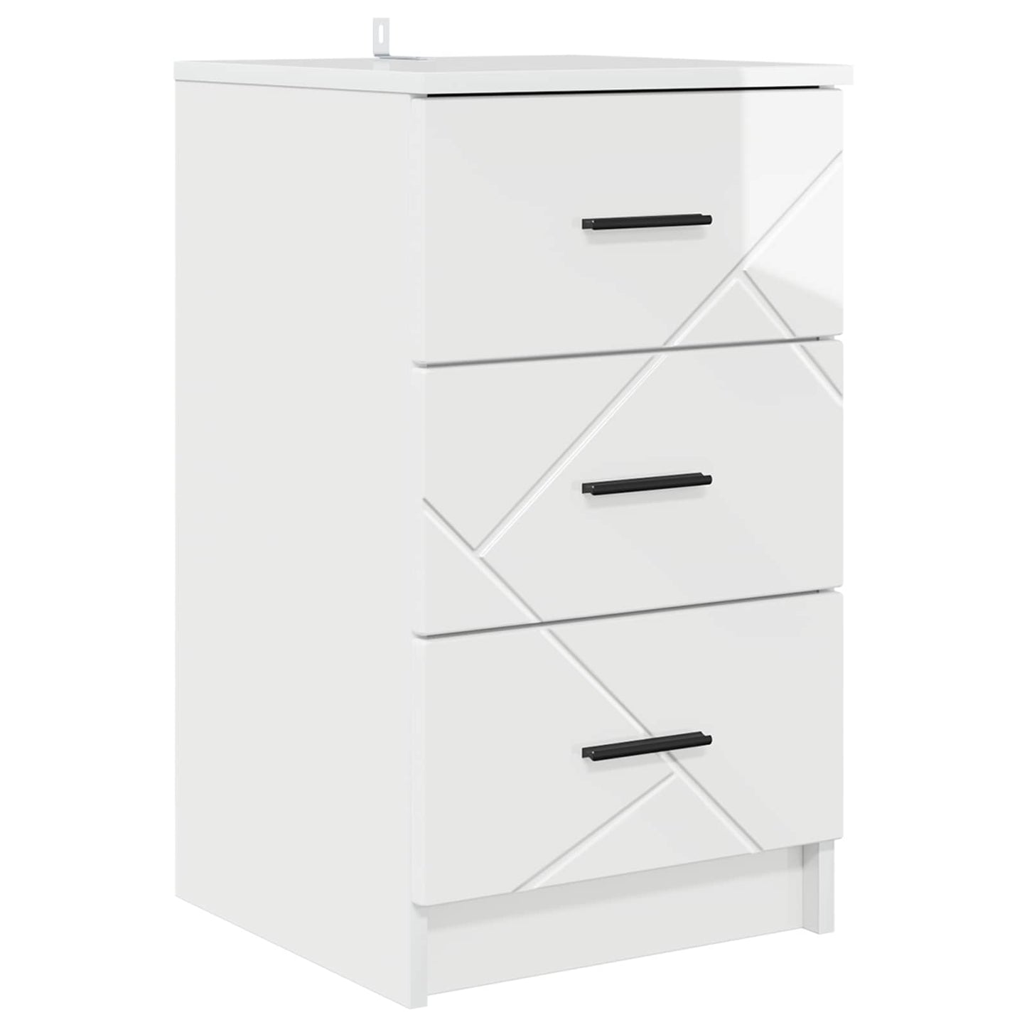 Armadio da Notte con cassetto Bianco lucido 38 x 38 x 66 cm | homemem39