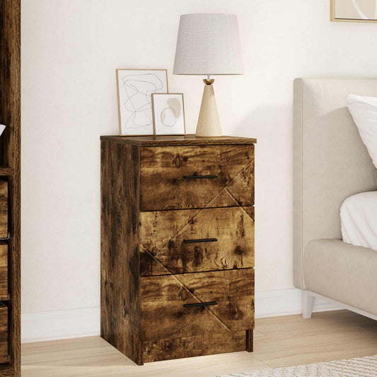 Armadio da Notte Rovere fumo 38 x 38 x 66 cm