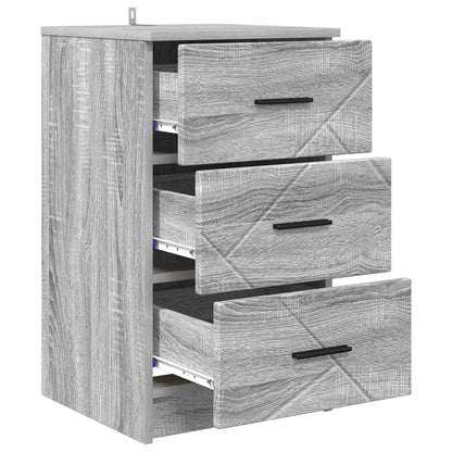 Armadio da Notte con cassetto Grigio sonoma 38 x 38 x 66 cm | homemem39