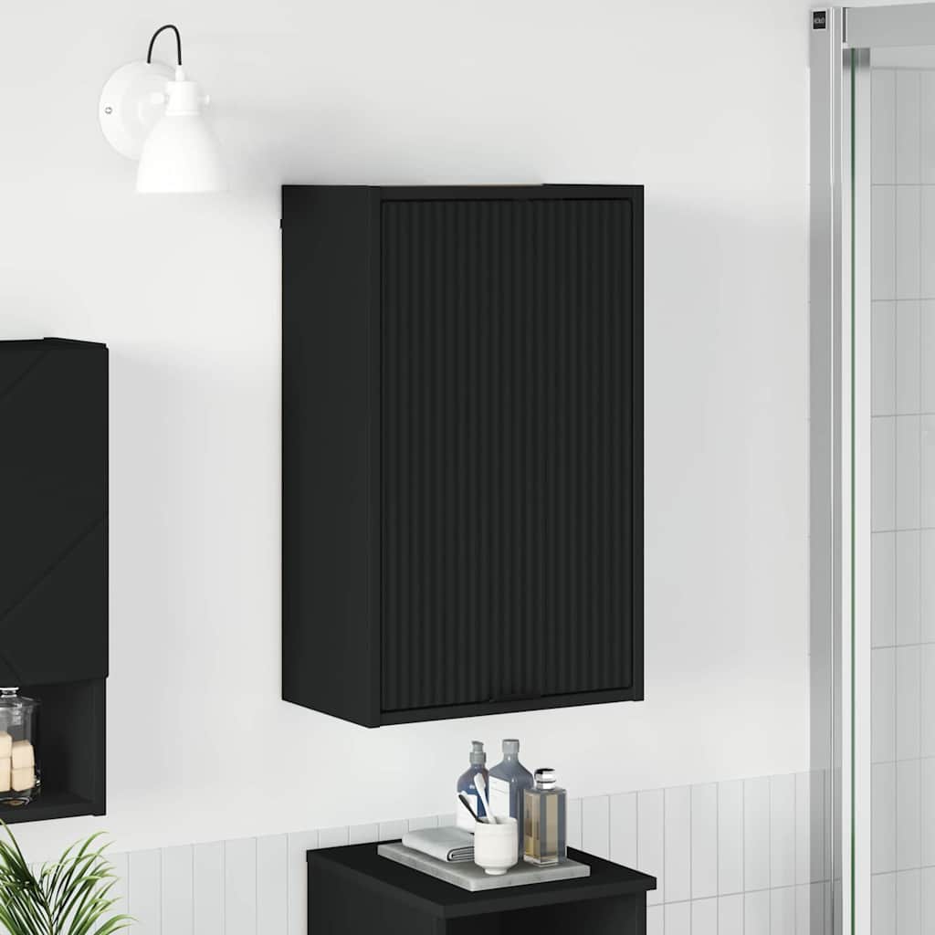Mobile da Bagno Montaggio a parete Nero 39 x 23,5 x 65 cm | homemem39
