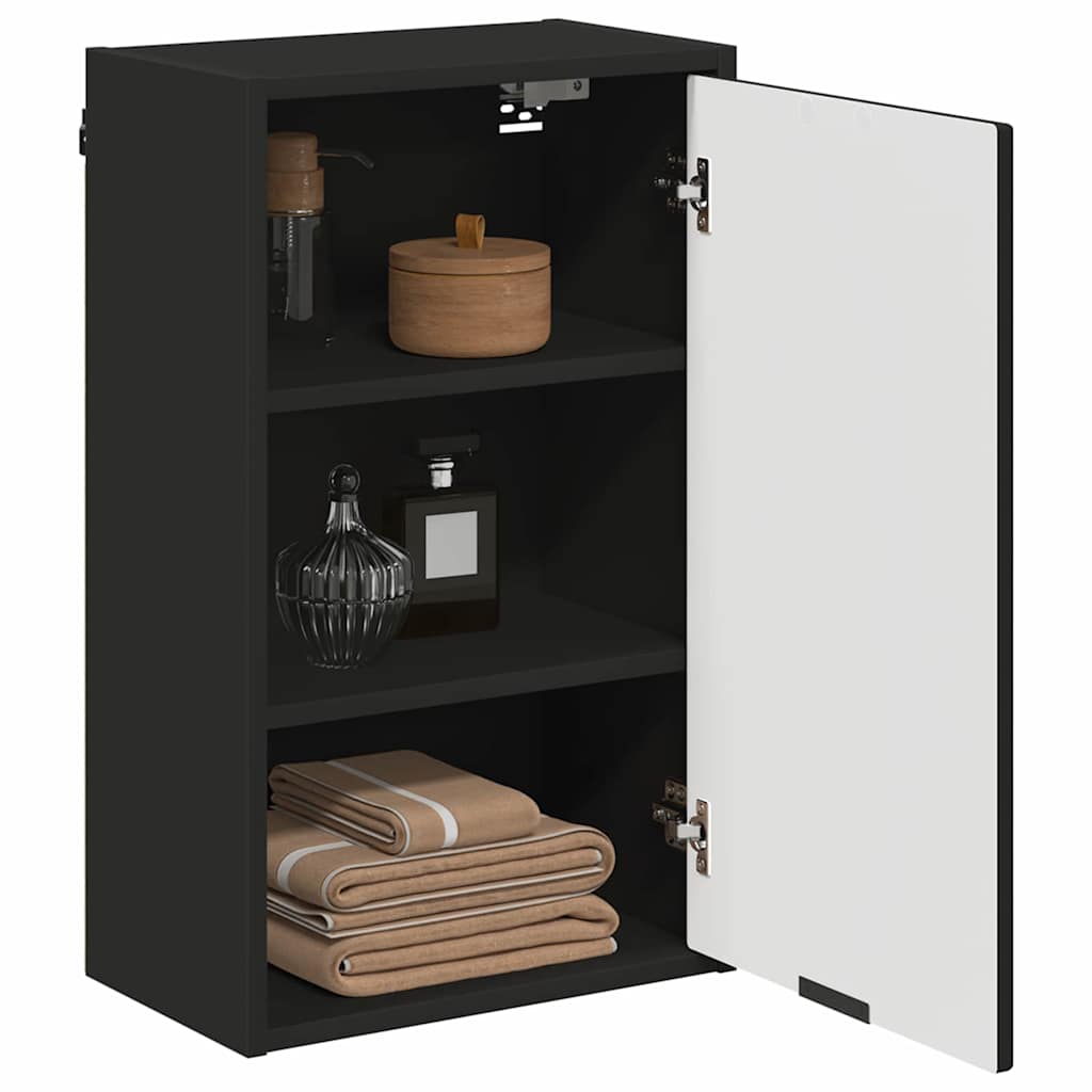 Mobile da Bagno Montaggio a parete Nero 39 x 23,5 x 65 cm | homemem39
