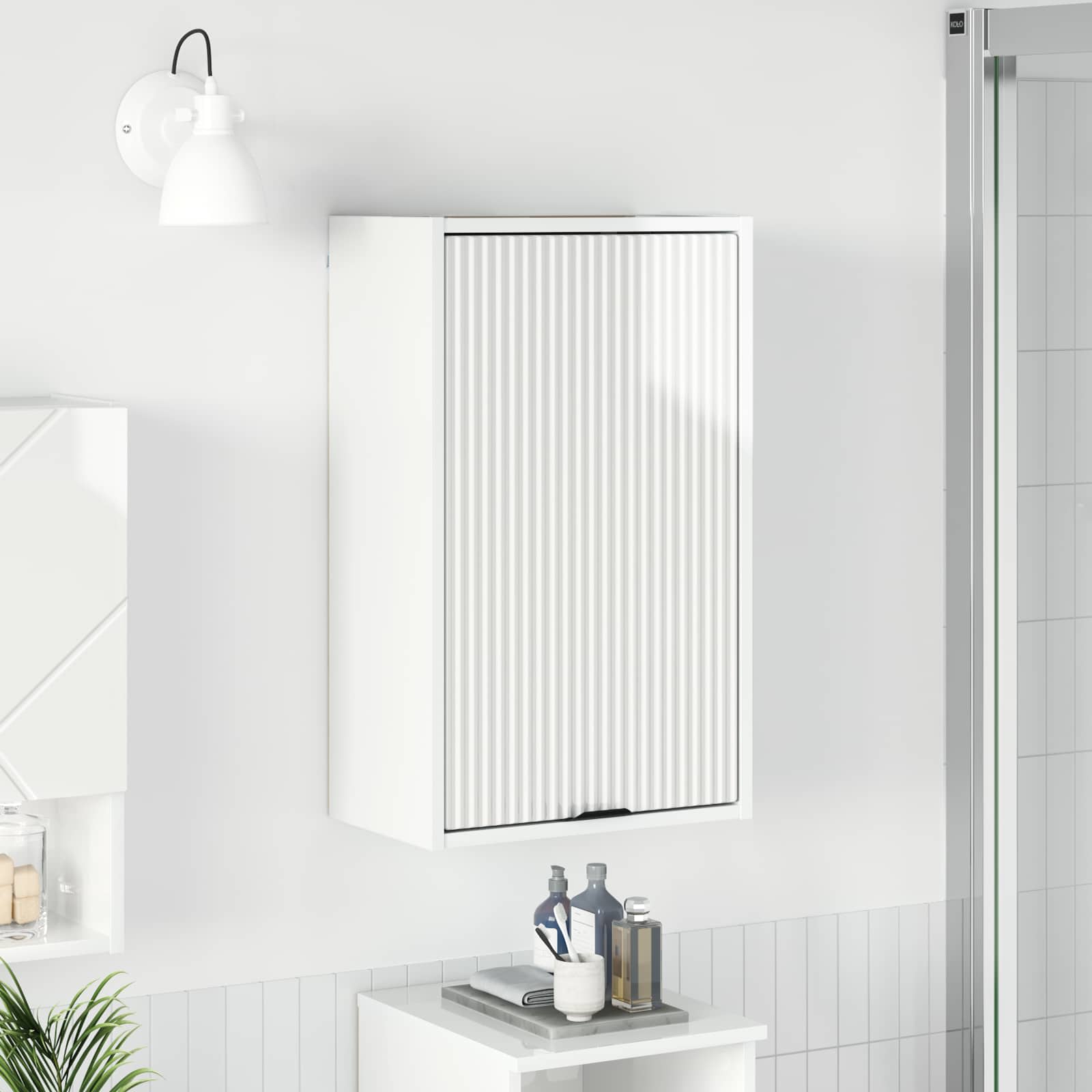 Mobile da Bagno Bianco Lucido 39 x 23,5 x 65 cm | homemem39