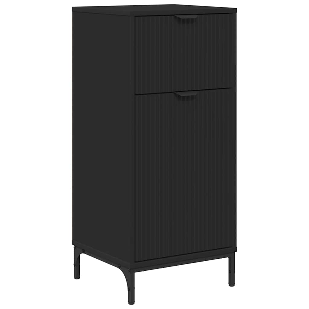 Mobile da Bagno con cassetto con porta Nero 39,5 x 36 x 88 cm | homemem39