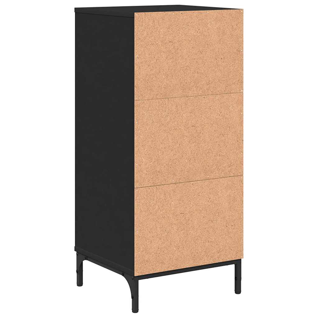 Mobile da Bagno con cassetto con porta Nero 39,5 x 36 x 88 cm | homemem39