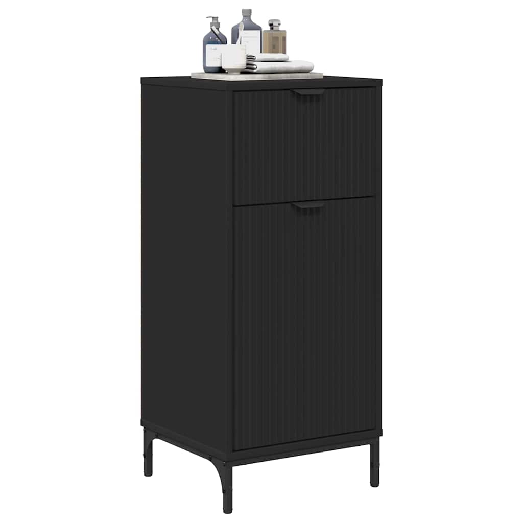 Mobile da Bagno con cassetto con porta Nero 39,5 x 36 x 88 cm | homemem39