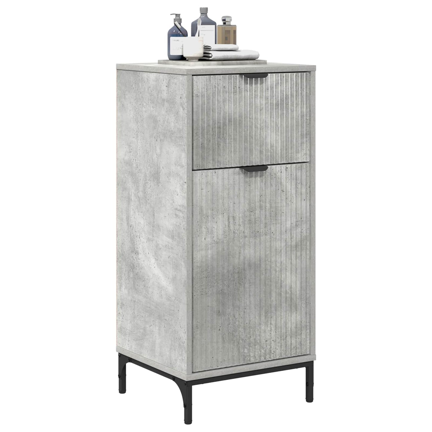 Mobile da Bagno Grigio cemento 39,5 x 36 x 88 cm | homemem39