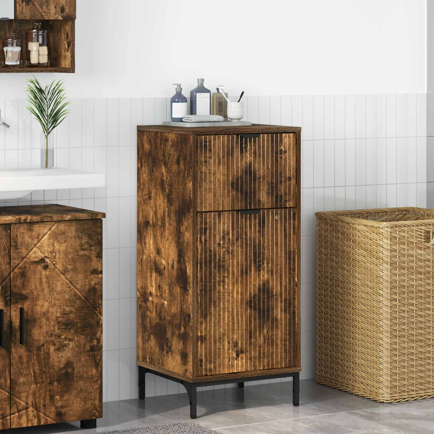 Mobile da Bagno Rovere fumé 39,5 x 36 x 88 cm | homemem39