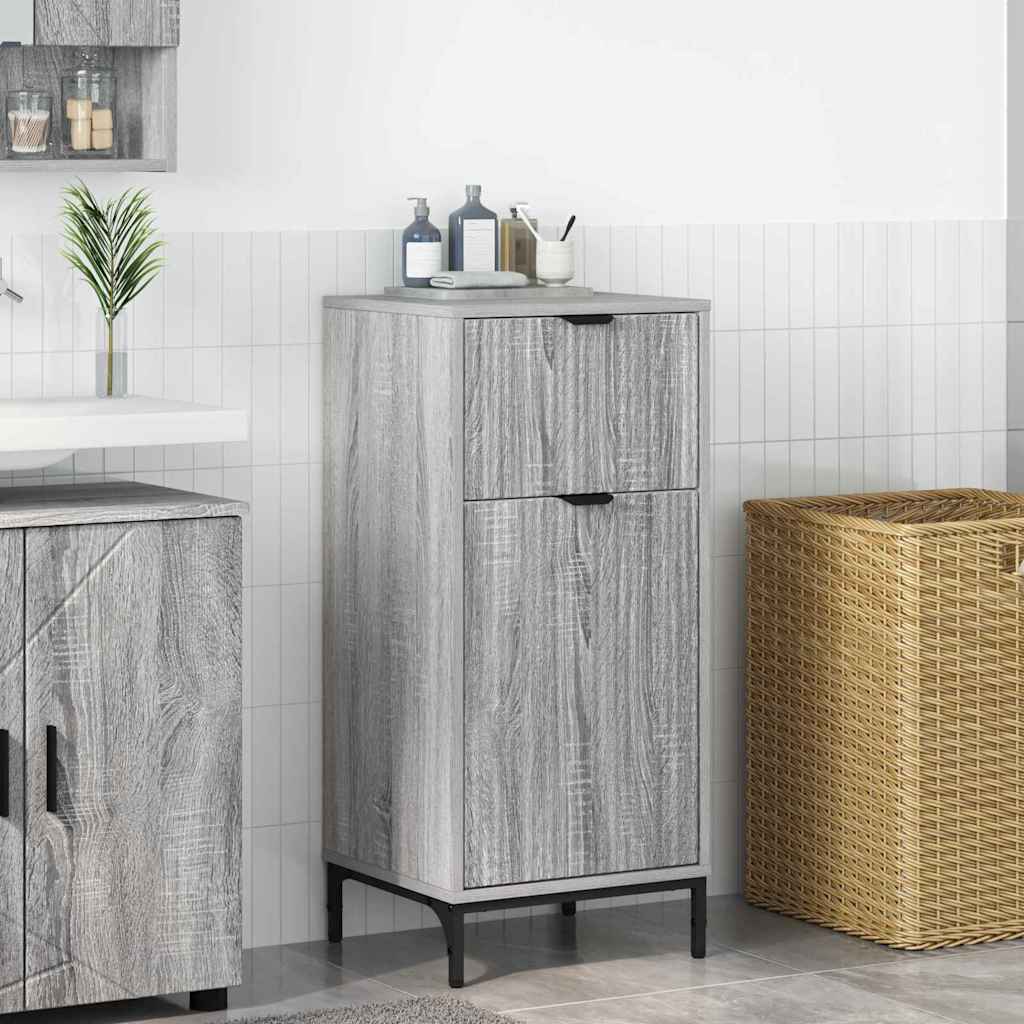 Mobile da Bagno con cassetto Grigio Sonoma 39,5 x 36 x 88 cm | homemem39