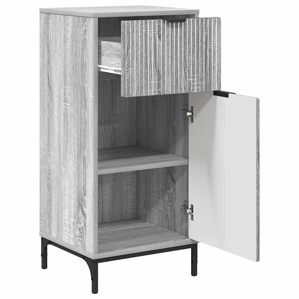 Mobile da Bagno con cassetto Grigio Sonoma 39,5 x 36 x 88 cm | homemem39