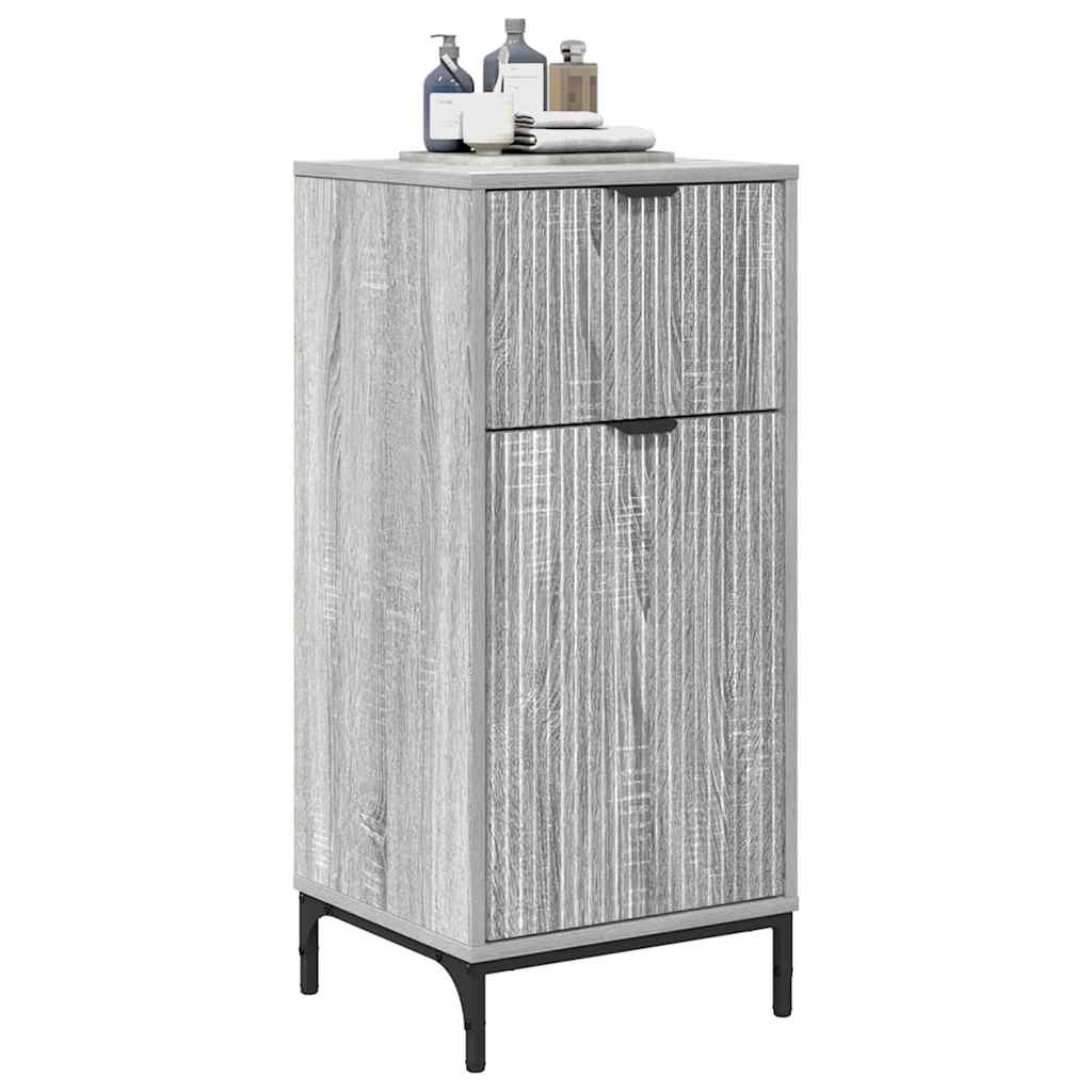 Mobile da Bagno con cassetto Grigio Sonoma 39,5 x 36 x 88 cm