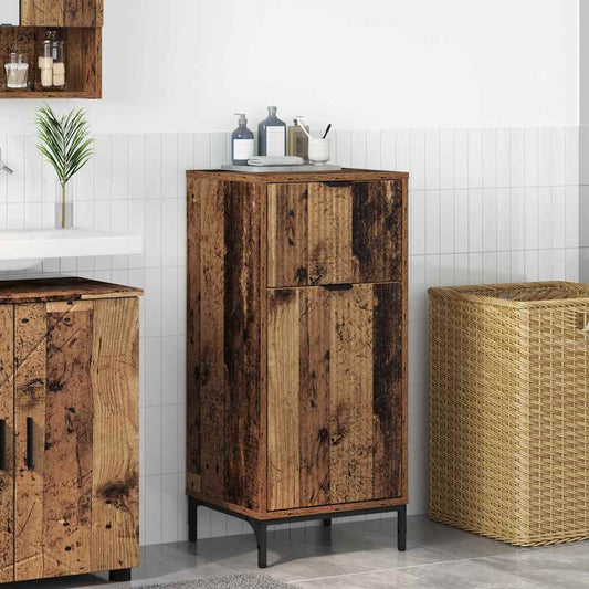 Mobile da Bagno con cassetto Legno vecchio 39,5 x 36 x 88 cm