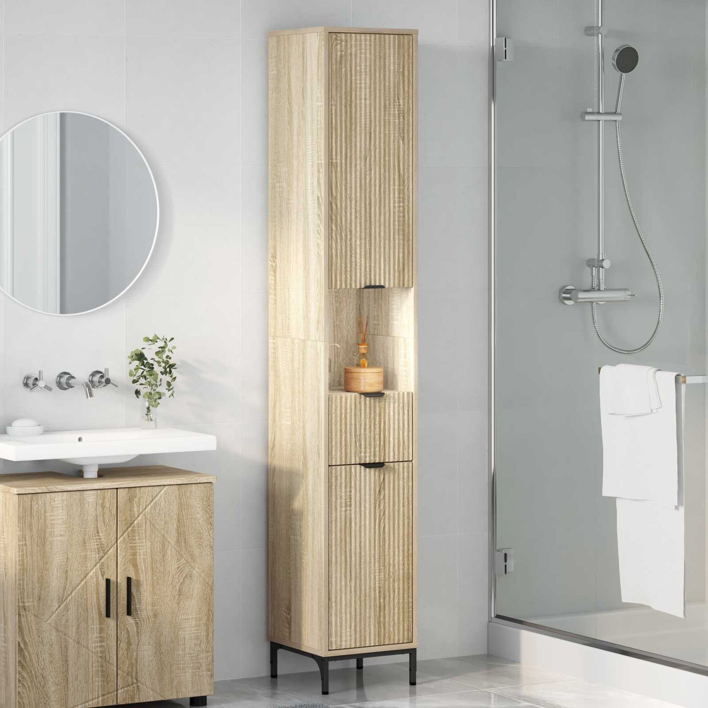Mobile da Bagno Rovere Sonoma 31,5 x 33 x 190 cm | homemem39