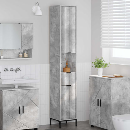 Mobile da Bagno Grigio cemento 31,5 x 33 x 190 cm | homemem39