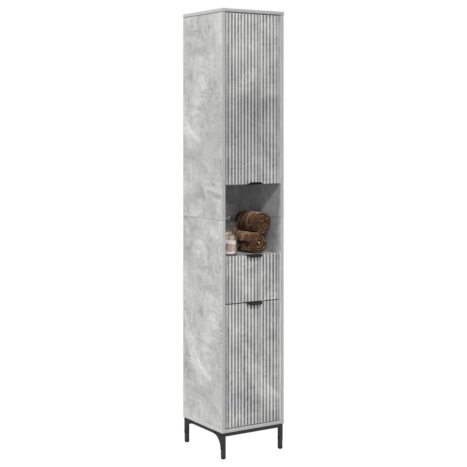 Mobile da Bagno Grigio cemento 31,5 x 33 x 190 cm | homemem39