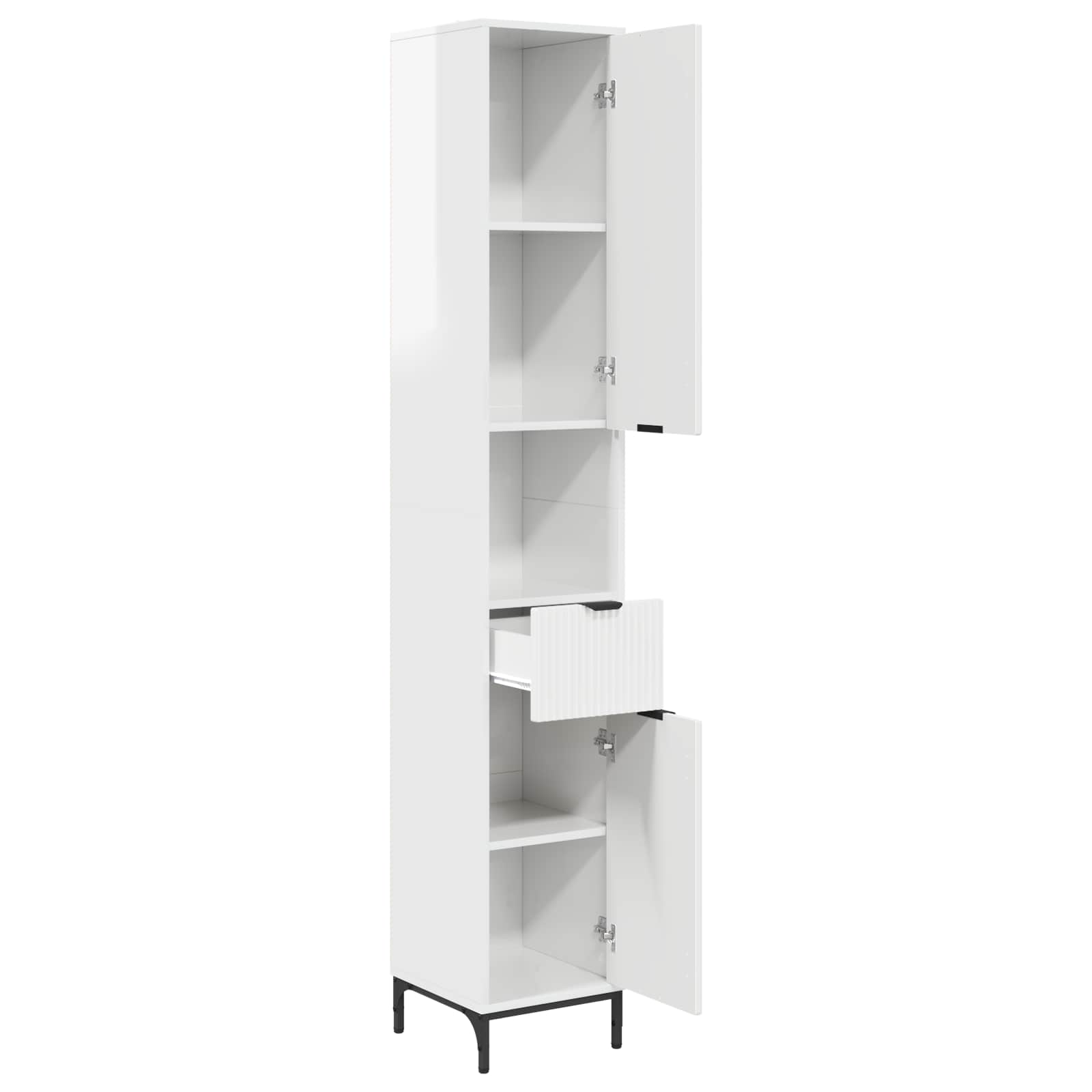 Mobile da Bagno Bianco Lucido 31,5 x 33 x 190 cm | homemem39