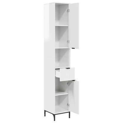 Mobile da Bagno Bianco Lucido 31,5 x 33 x 190 cm | homemem39