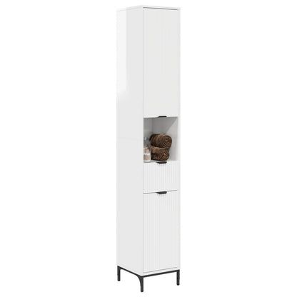 Mobile da Bagno Bianco Lucido 31,5 x 33 x 190 cm | homemem39