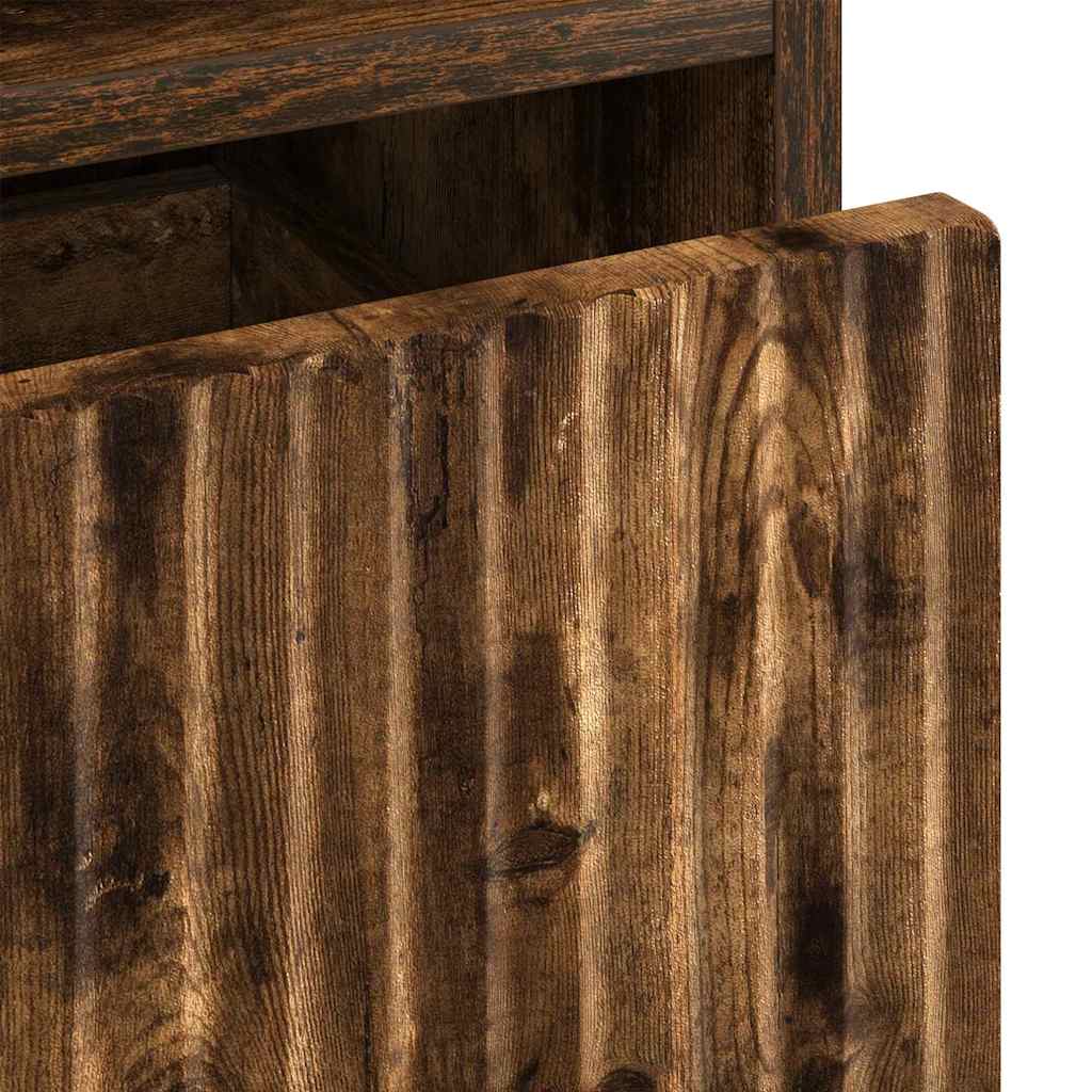 Mobile da Bagno con cassetto Rovere fumé 31,5 x 33 x 190 cm