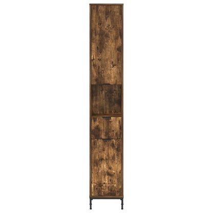 Mobile da Bagno con cassetto Rovere fumé 31,5 x 33 x 190 cm