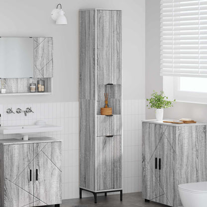 Mobile da Bagno Grigio Sonoma 31,5 x 33 x 190 cm