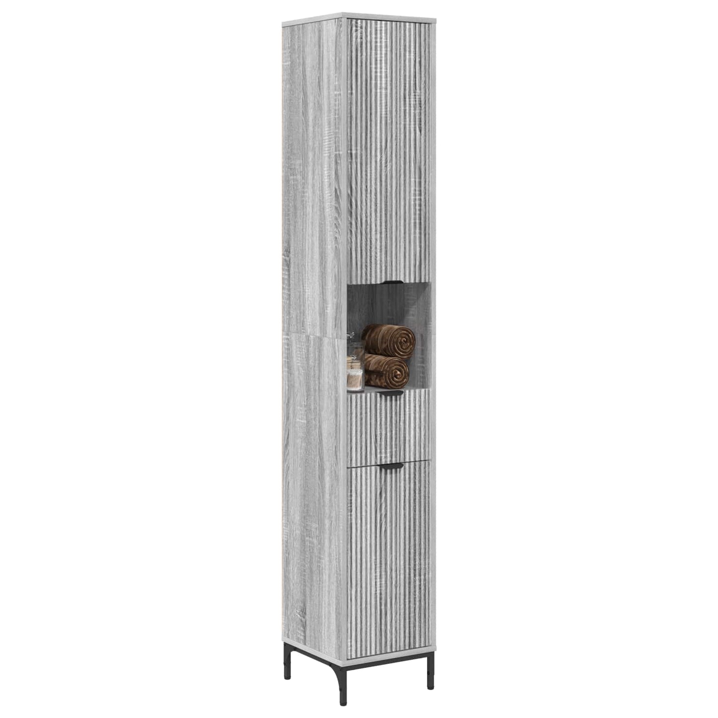 Mobile da Bagno Grigio Sonoma 31,5 x 33 x 190 cm