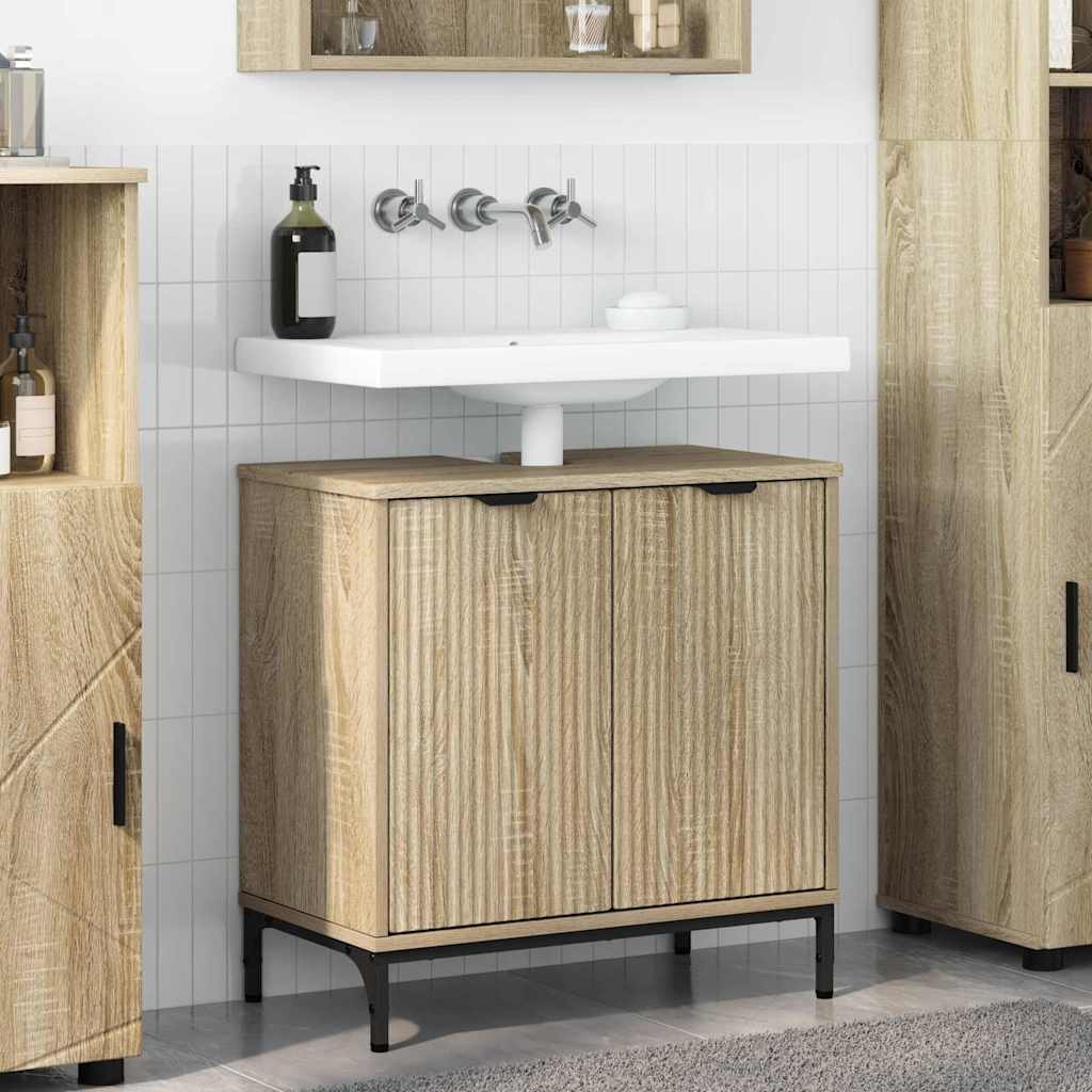 Armadio per Lavabo da Bagno Rovere Sonoma 60,5 x 33,5 x 61 cm