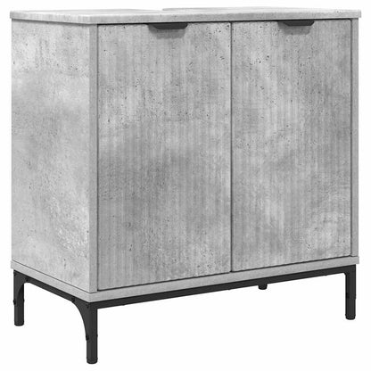 Armadio per Lavabo da Bagno Grigio cemento 60,5 x 33,5 x 61 cm