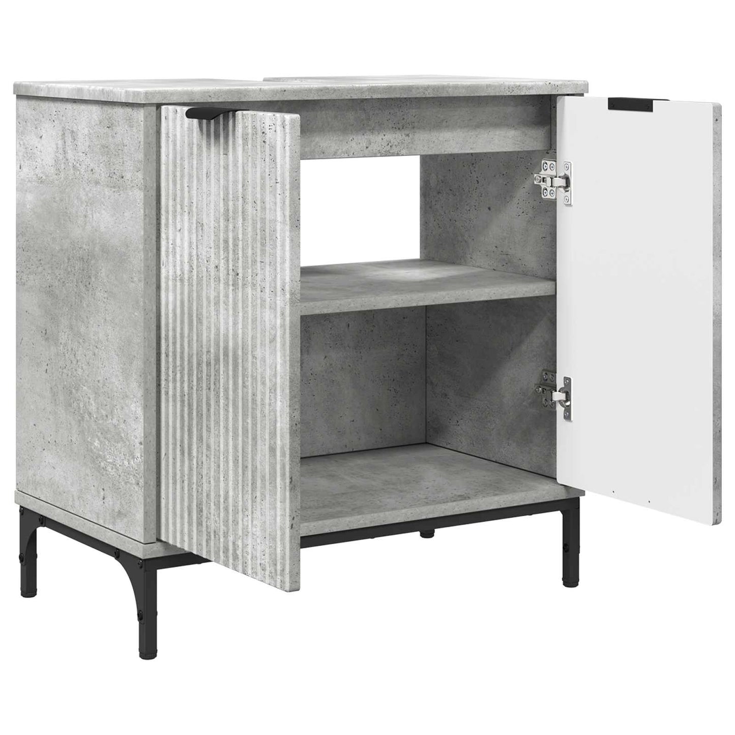 Armadio per Lavabo da Bagno Grigio cemento 60,5 x 33,5 x 61 cm