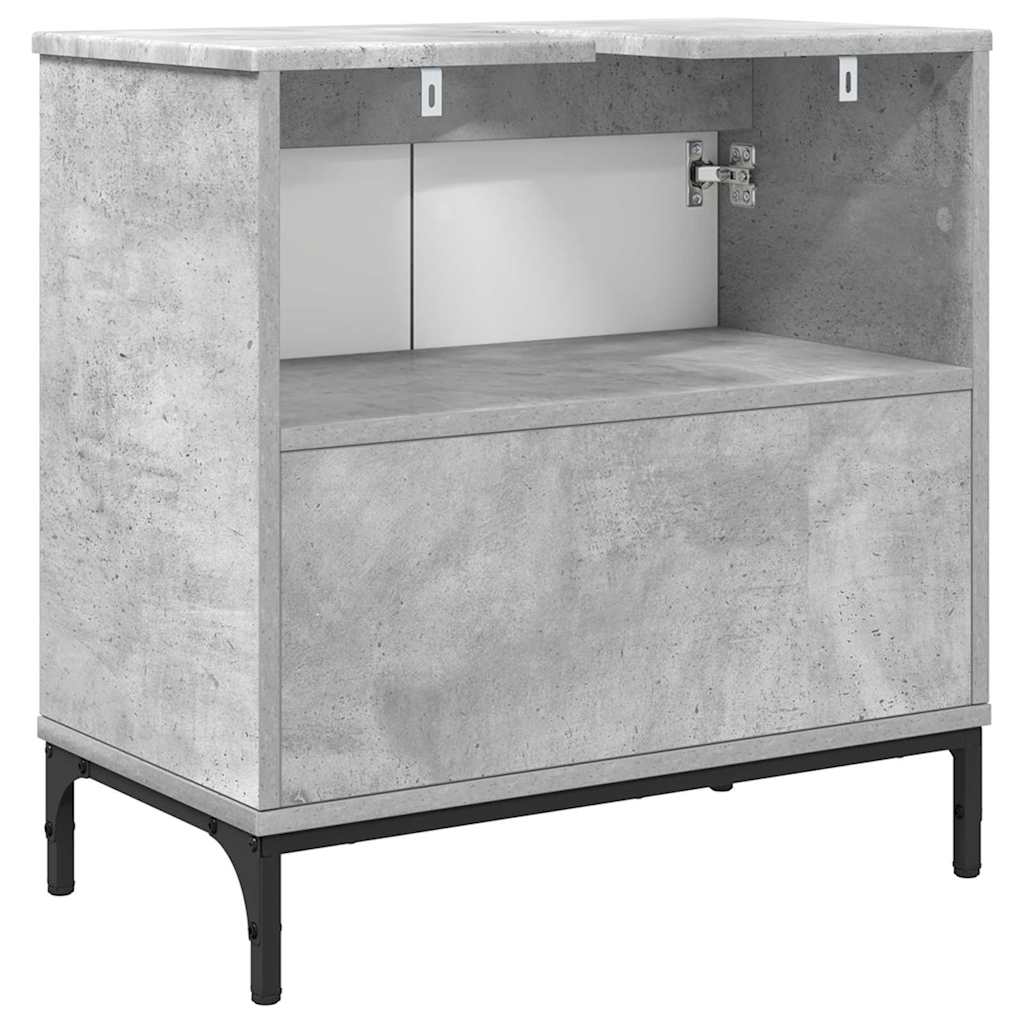 Armadio per Lavabo da Bagno Grigio cemento 60,5 x 33,5 x 61 cm | homemem39