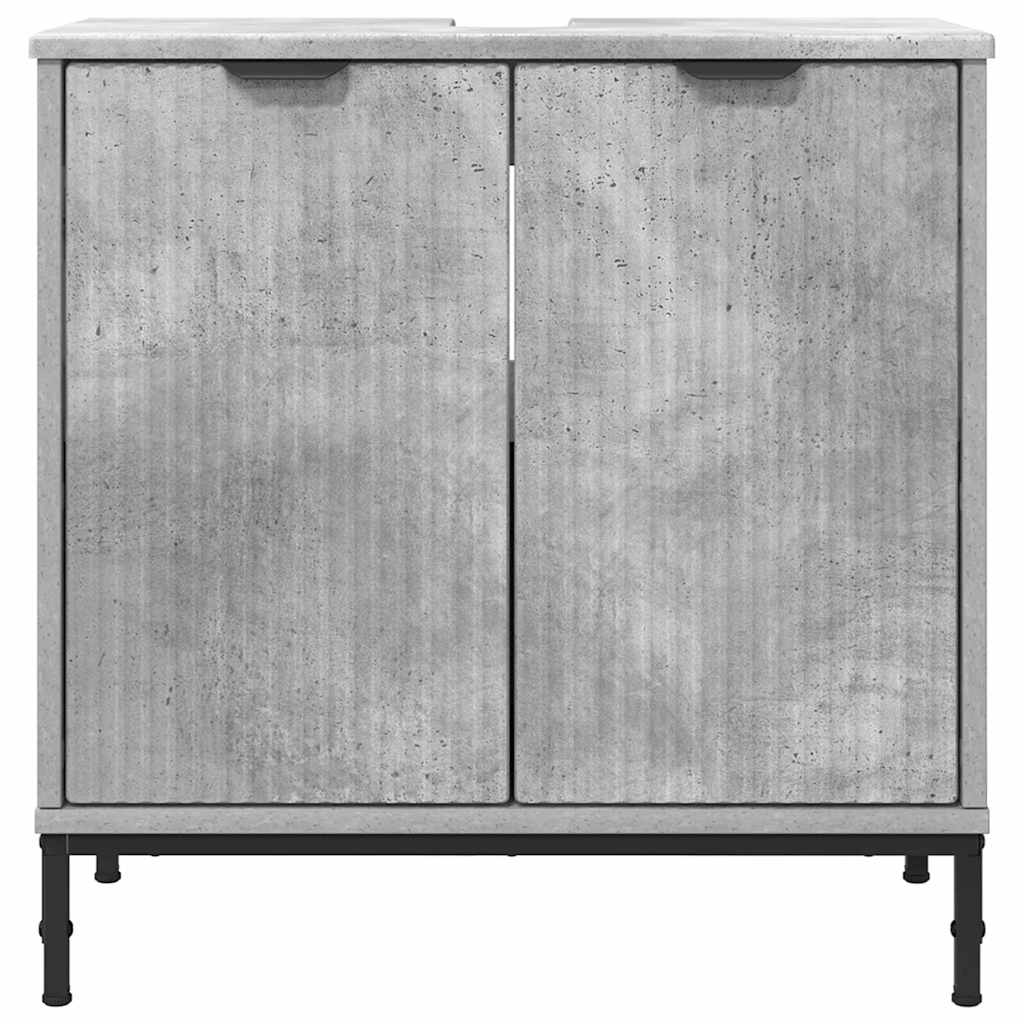 Armadio per Lavabo da Bagno Grigio cemento 60,5 x 33,5 x 61 cm | homemem39