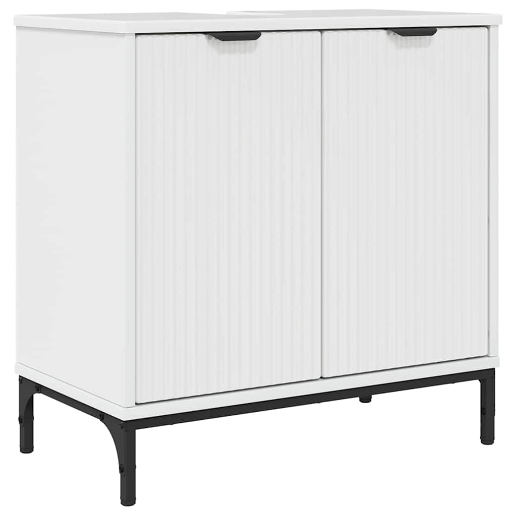 Armadio per Lavabo da Bagno Bianco lucido 60,5 x 33,5 x 61 cm | homemem39