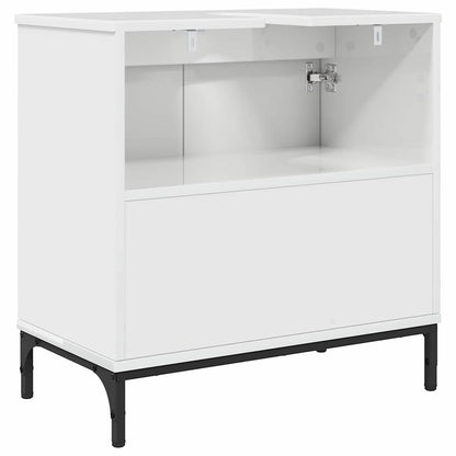 Armadio per Lavabo da Bagno Bianco lucido 60,5 x 33,5 x 61 cm