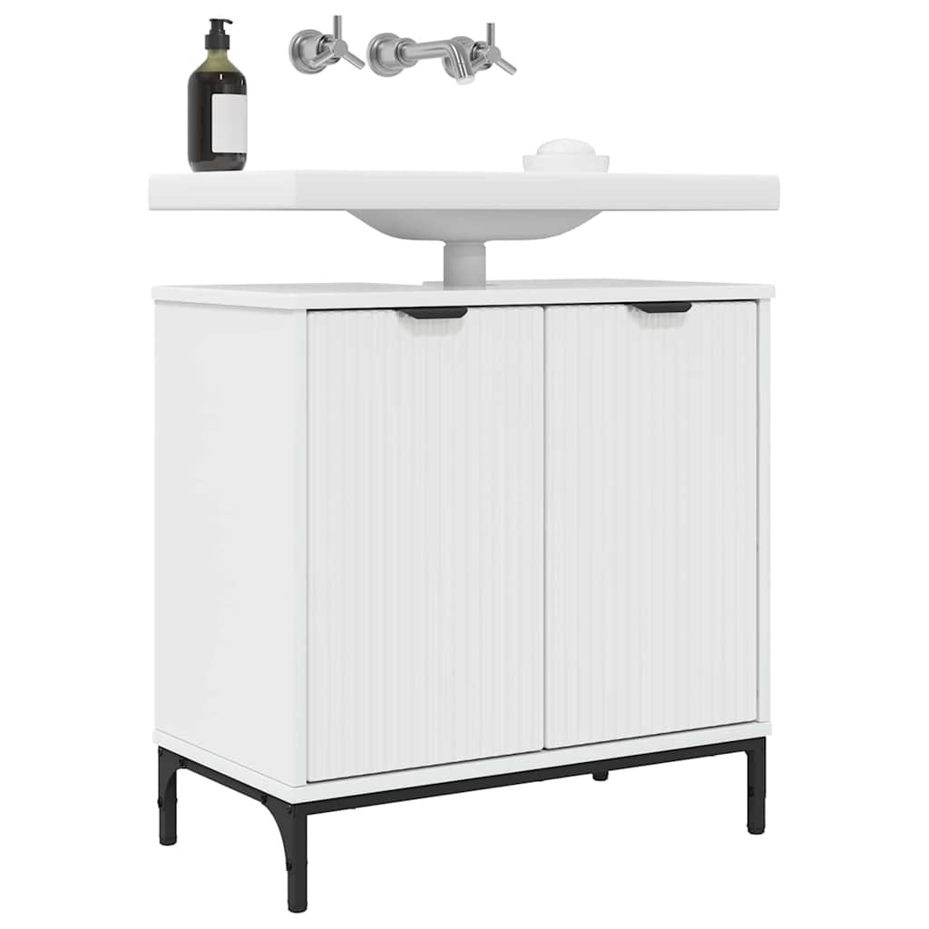 Armadio per Lavabo da Bagno Bianco lucido 60,5 x 33,5 x 61 cm | homemem39
