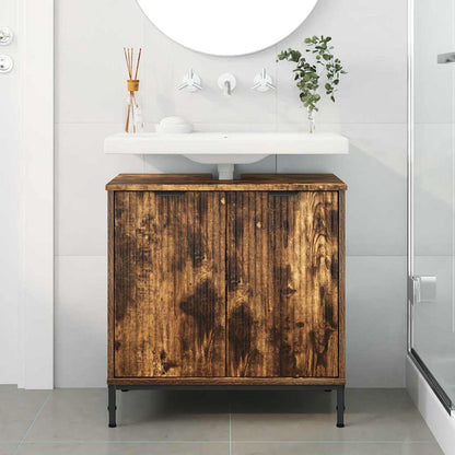 Armadio per Lavabo da Bagno Rovere fumé 60,5 x 33,5 x 61 cm