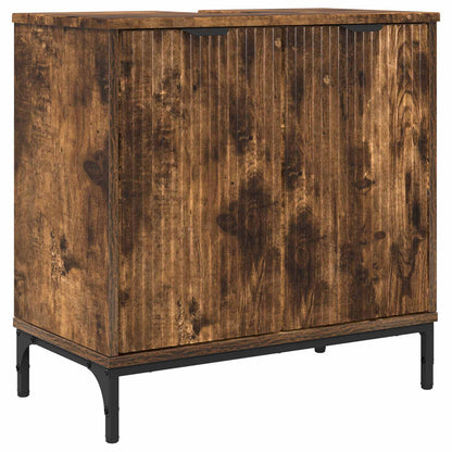 Armadio per Lavabo da Bagno Rovere fumé 60,5 x 33,5 x 61 cm