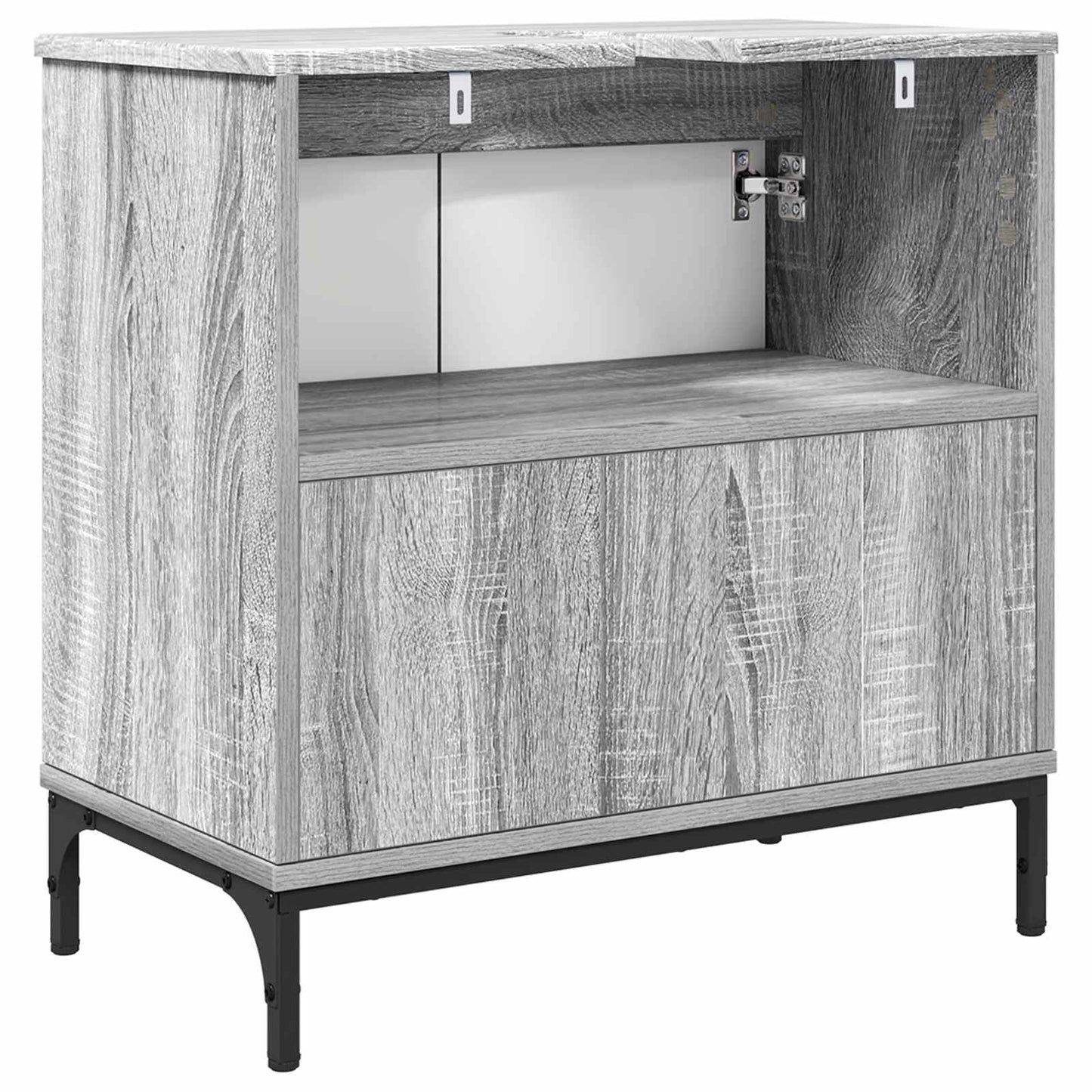 Armadio per Lavabo da Bagno Grigio Sonoma 60,5 x 33,5 x 61 cm