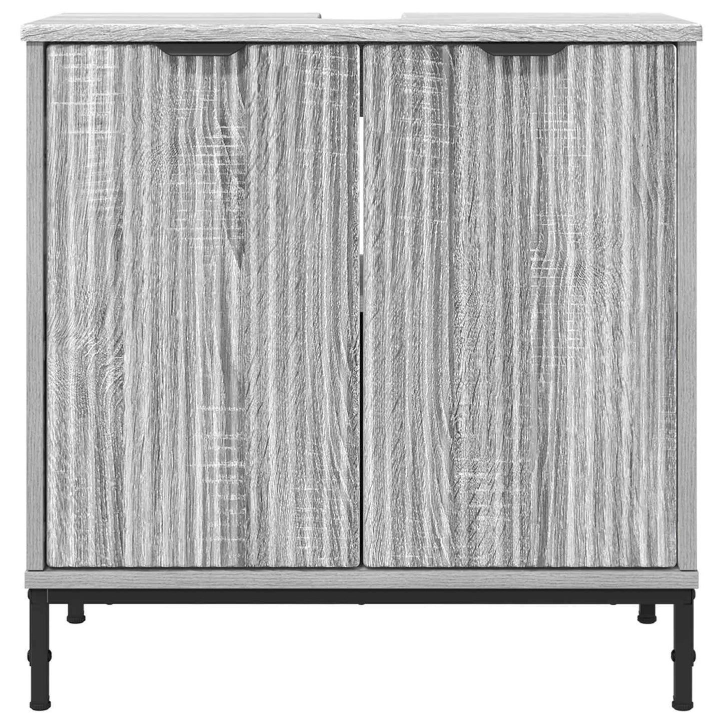 Armadio per Lavabo da Bagno Grigio Sonoma 60,5 x 33,5 x 61 cm
